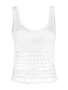 Chloé Open-knit Silk Tank Top In White