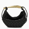 Bottega Veneta Black Mini Sardine Shoulder Bag In Black