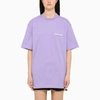 Balenciaga T-shirt With Embroidered Political Campaign Logo In Purple