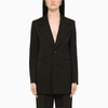 Bottega Veneta Black Single-breasted Wool Blazer In Black