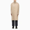 4SDESIGNS COATED BEIGE SINGLE-BREASTED TRENCH COAT,S236590961/M_4SDES-20_202-50