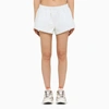 Balenciaga Light Blue Elastic Short In White