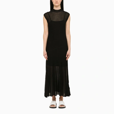 Calvin Klein Semi-transparent Dress In Black
