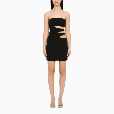 Rotate Birger Christensen Cotton Mini Dress In Black