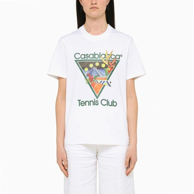 Casablanca Tennis Club Icon T-shirt In White