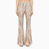 Missoni Stripe-pattern Semi-sheer Flared Trousers In Neutral