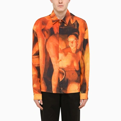 424 Printed Shirt In Orange