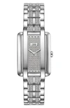Jbw Mink Petite Lab Created Diamond Bracelet Watch, 23mm X 8mm In Silver/ Silver