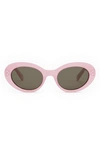 Celine Acetate Cat-eye Sunglasses In Pink/gray Solid