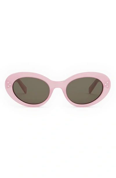 Celine Acetate Cat-eye Sunglasses In Pink/gray Solid