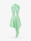 Stella Mccartney Cut-out Sleeveless Asymmetric Dress In Green
