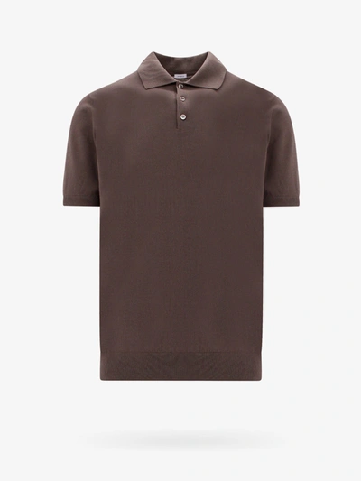 Malo Polo Shirt In Brown