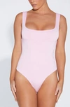 Naked Wardrobe The Nw Tank Bodysuit In Pink Frosting