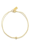 Set & Stones Lennan Love Knot Double Strand Bracelet In Gold