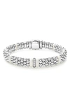 LAGOS WHITE CAVIAR DIAMOND STATION BRACELET