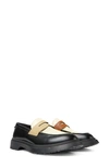 Camper Walden Patent Leather Penny Loafer In Beige Brown