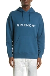 Givenchy Slim Fit Logo Graphic Hoodie In Blue