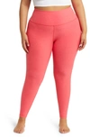 Beyond Yoga Plus Size High-waist Space-dye Midi Leggings In Paradise Coral He