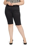 Nydj Side Slit Capri Bike Shorts In Black