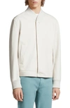 Zegna Button-down Fastening Bomber Jacket In White