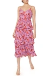 LIKELY ADRIANNA FLORAL RUFFLE TIERED DRESS