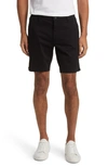 Ag Wanderer Poplin Chino Shorts In Pure Black