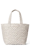 Mz Wallace Medium Metro Quilted Nylon Tote In Basket Weave