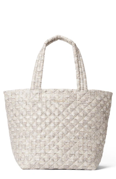 Mz Wallace Medium Metro Quilted Nylon Tote In Greige