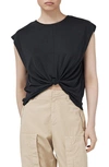 Rag & Bone Women Jenna Crew Neck Cotton Tee In Black In Black