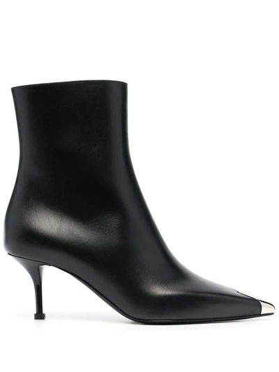 Alexander Mcqueen Punk Ankle Boots In Black