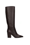 Sergio Rossi Knee Boots In Brown