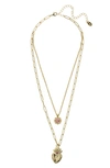 SORRELLI TWIN FLAME LAYERED PENDANT NECKLACE