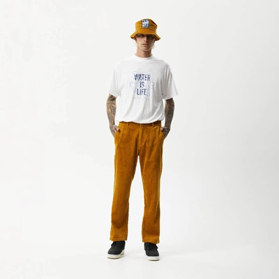 Afends Corduroy Relaxed Pants In Yellow