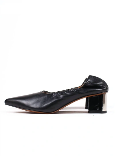 Robert Clergerie Solal Pointy Toe Elastic Pump In Black