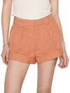 FRAME FLUID WOMENS PLEATED ROLLED CUFF CASUAL SHORTS