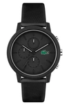 Lacoste Men's .12.12 Chrono Silicone Watch  - One Size In Black