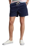 Polo Ralph Lauren Prepster Straight-leg Cotton-corduroy Drawstring Shorts In Navy