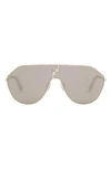 Fendi Men's Ff Match 65mm Shield Sunglasses In Gold Brown