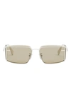Fendi First Rectangular Sunglasses In Ivory / Green