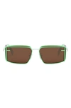 FENDI THE FENDI FIRST SIGHT RECTANGULAR SUNGLASSES