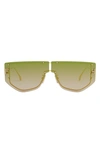 Fendi First Rectangular Sunglasses In Shiny Endura Gold