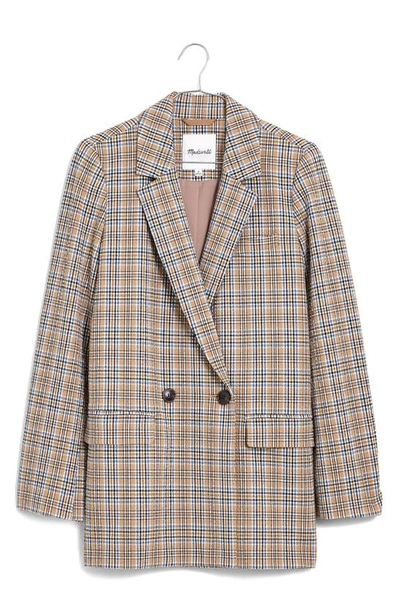 Madewell Caldwell Blazer In Beige Multi Plaid