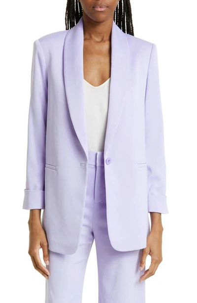 Alice And Olivia Yuriko Single-breasted Shawl Collar Blazer In Nocolor