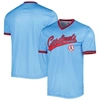 STITCHES STITCHES LIGHT BLUE ST. LOUIS CARDINALS COOPERSTOWN COLLECTION TEAM JERSEY