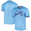 STITCHES STITCHES LIGHT BLUE CHICAGO CUBS COOPERSTOWN COLLECTION TEAM JERSEY