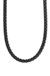 Lagos Ceramic, Sterling Silver & 18k Yellow Gold Black Caviar Necklace, 18 In Silver
