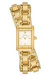 Tory Burch The Eleanor 3-in-1 Watch With Gold-tone Stainless Steel In Yellow Gold