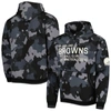 THE WILD COLLECTIVE THE WILD COLLECTIVE BLACK CLEVELAND BROWNS CAMO PULLOVER HOODIE