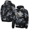 The Wild Collective Black Chicago Bears Camo Pullover Hoodie In Black