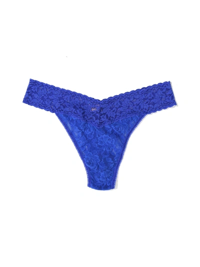 Hanky Panky Signature Lace Original Rise Thong Blue Solace In Purple